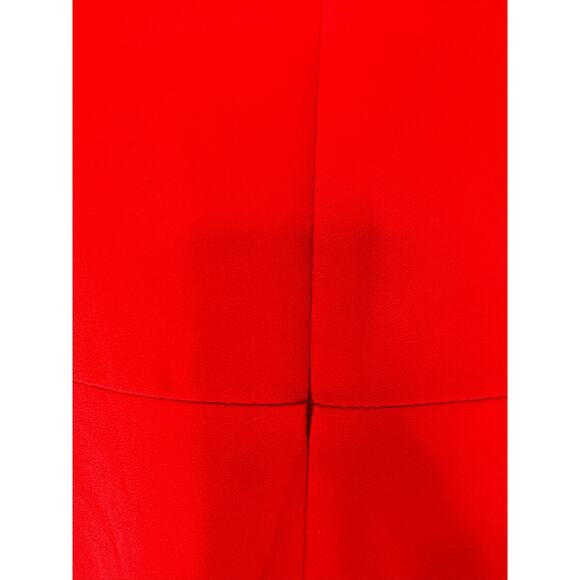 Fame and Partners Dress Orange Long Sleeve Tie Front Cocktail Midi Party Size 6 - Picture 6 of 15